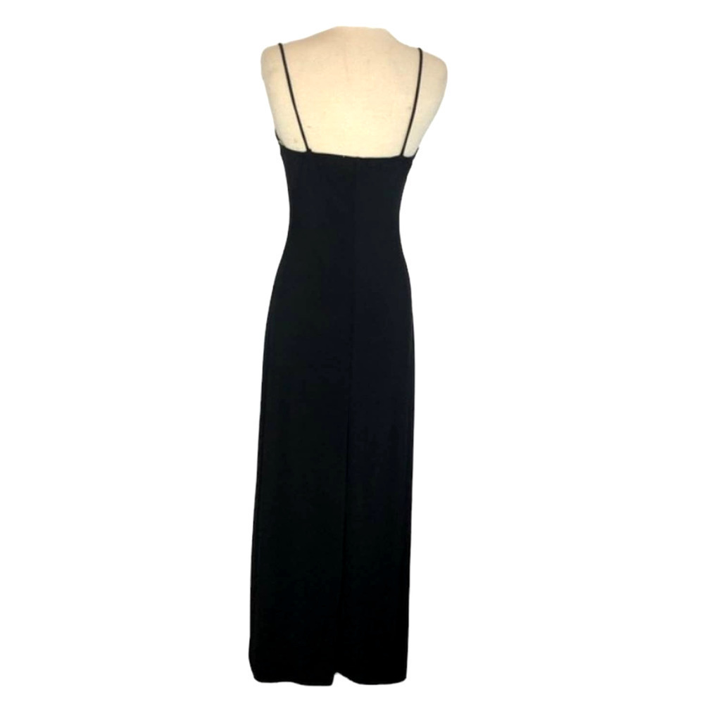 Black Crisscross Lattice Plunge Spaghetti Strap Body-Con Maxi Dress Wild Daisy - Picture 7 of 10